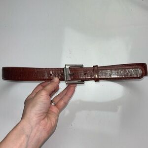 Infinity Firenze croc embossed leather belt‎